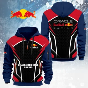 Oracle Red Bull Racing Half Zip Hoodie Custom Your Name