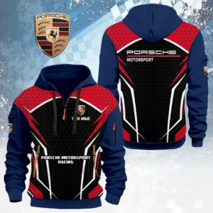 Porsche Motorsport Racing Half Zip Hoodie Custom Your Name