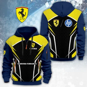 Scuderia Ferrari F1 Half Zip Hoodie Custom Your Name