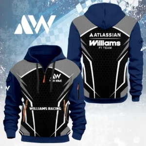 Williams Racing Half Zip Hoodie Custom Your Name