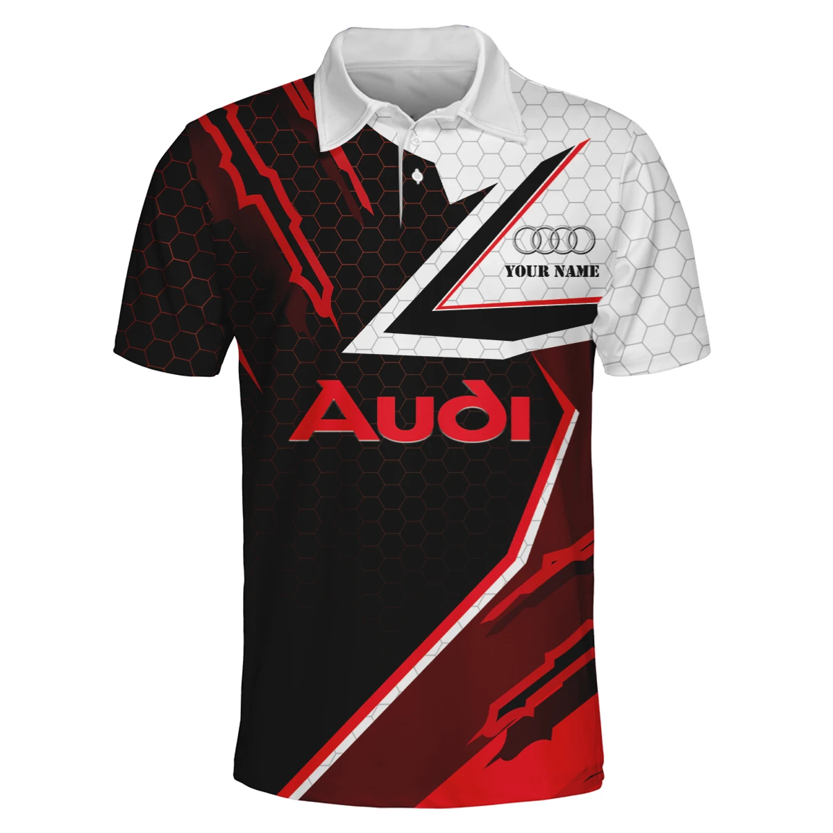 Audi 3D Polo Shirt Custom Your Name Audi 3D Polo Shirt Custom Your Name