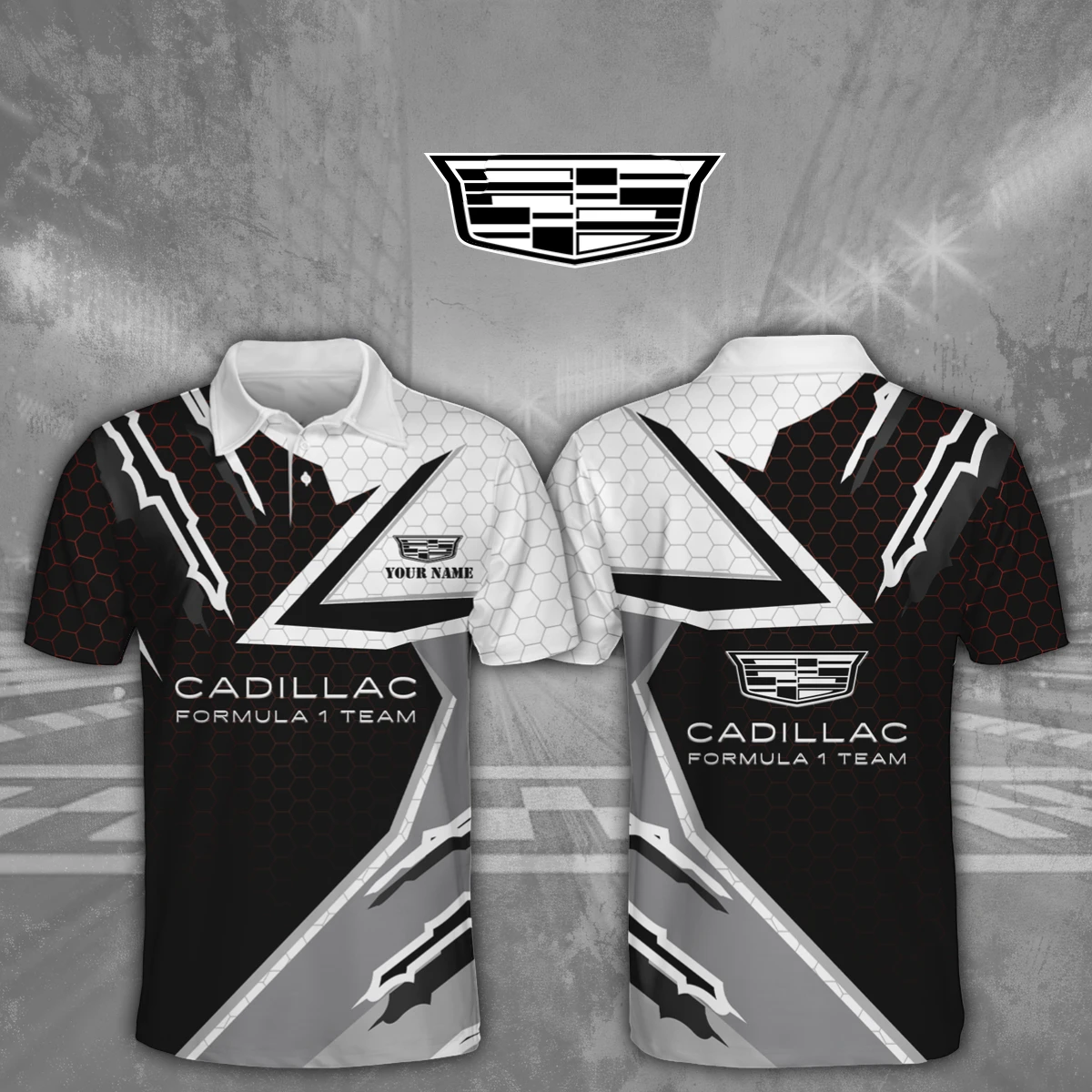 Cadillac Racing 3D Polo Shirt Custom Your Name Cadillac Racing 3D Polo Shirt Custom Your Name