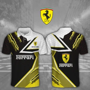 Ferrari 3D Polo Shirt Custom Your Name