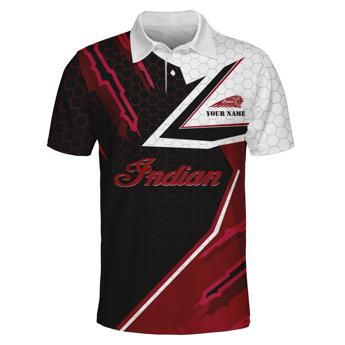 Indian Motorcycle 3D Polo Shirt Custom Your Name Indian Motorcycle 3D Polo Shirt Custom Your Name
