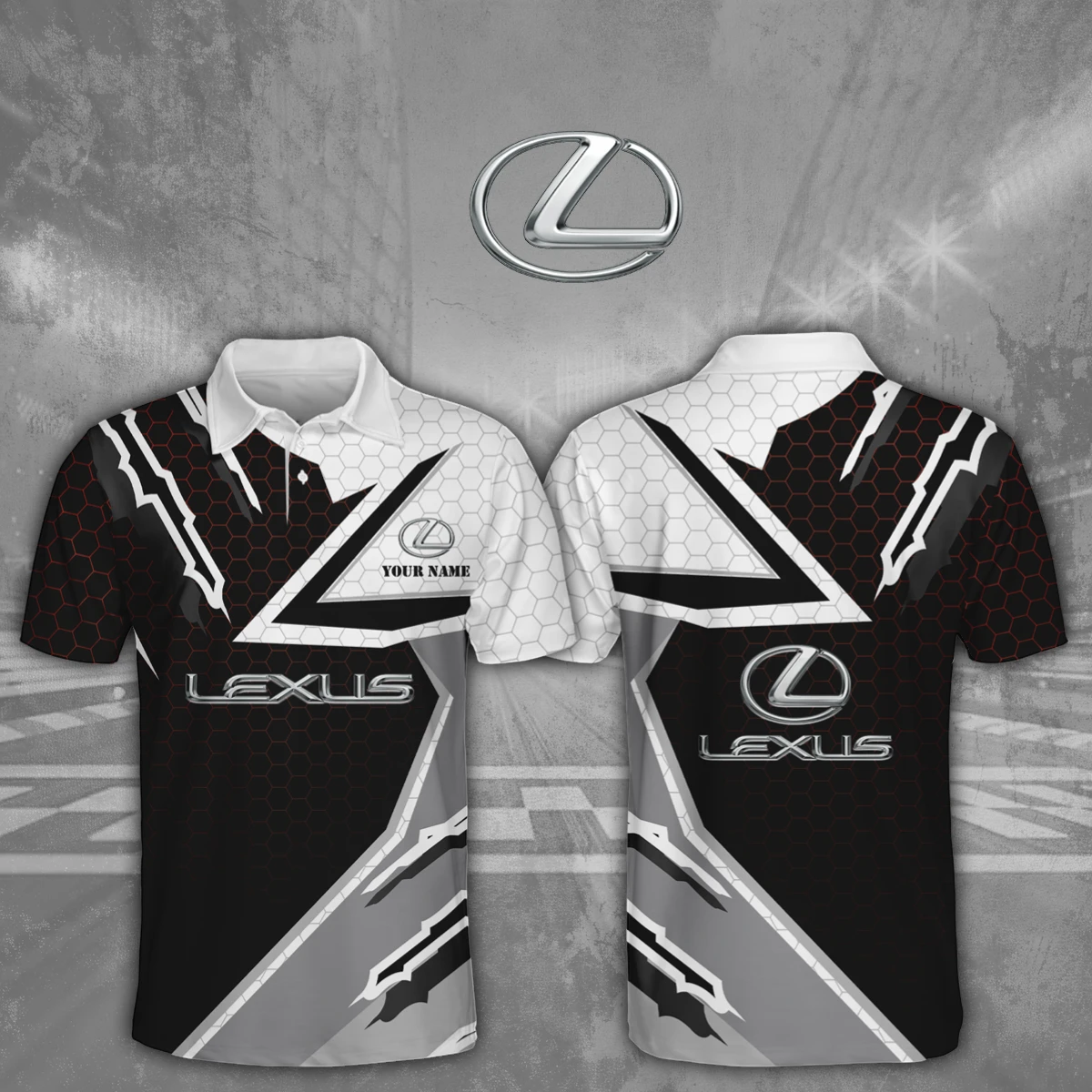 Lexus 3D Polo Shirt Custom Your Name Lexus 3D Polo Shirt Custom Your Name