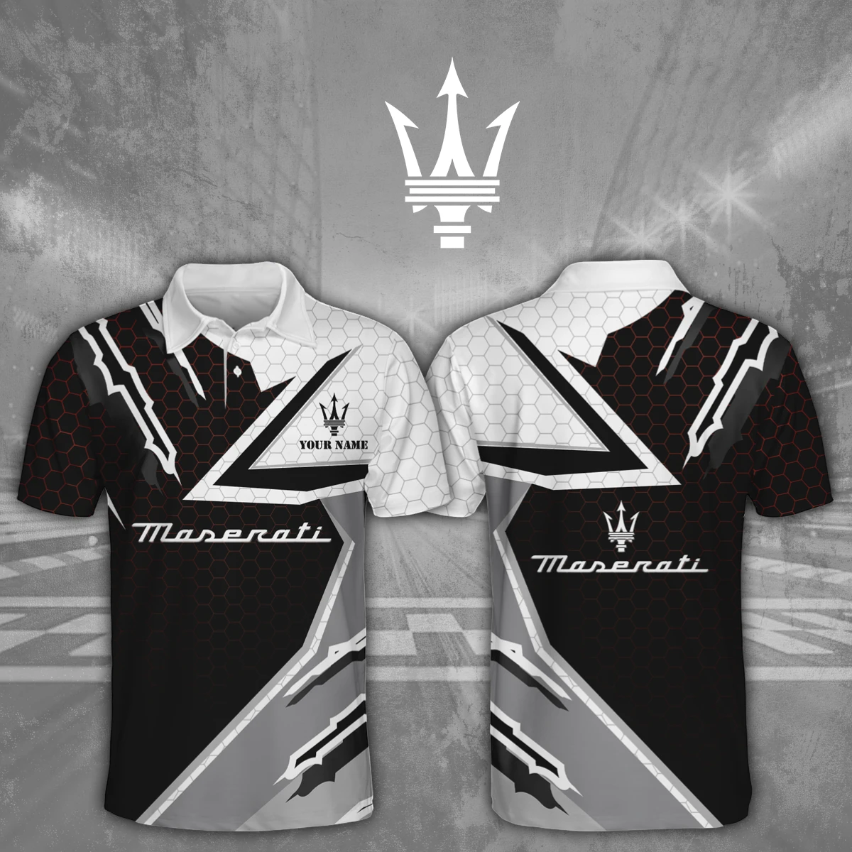 Maserati 3D Polo Shirt Custom Your Name Maserati 3D Polo Shirt Custom Your Name