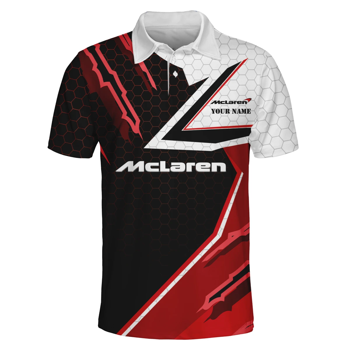 McLaren 3D Polo Shirt Custom Your Name McLaren 3D Polo Shirt Custom Your Name