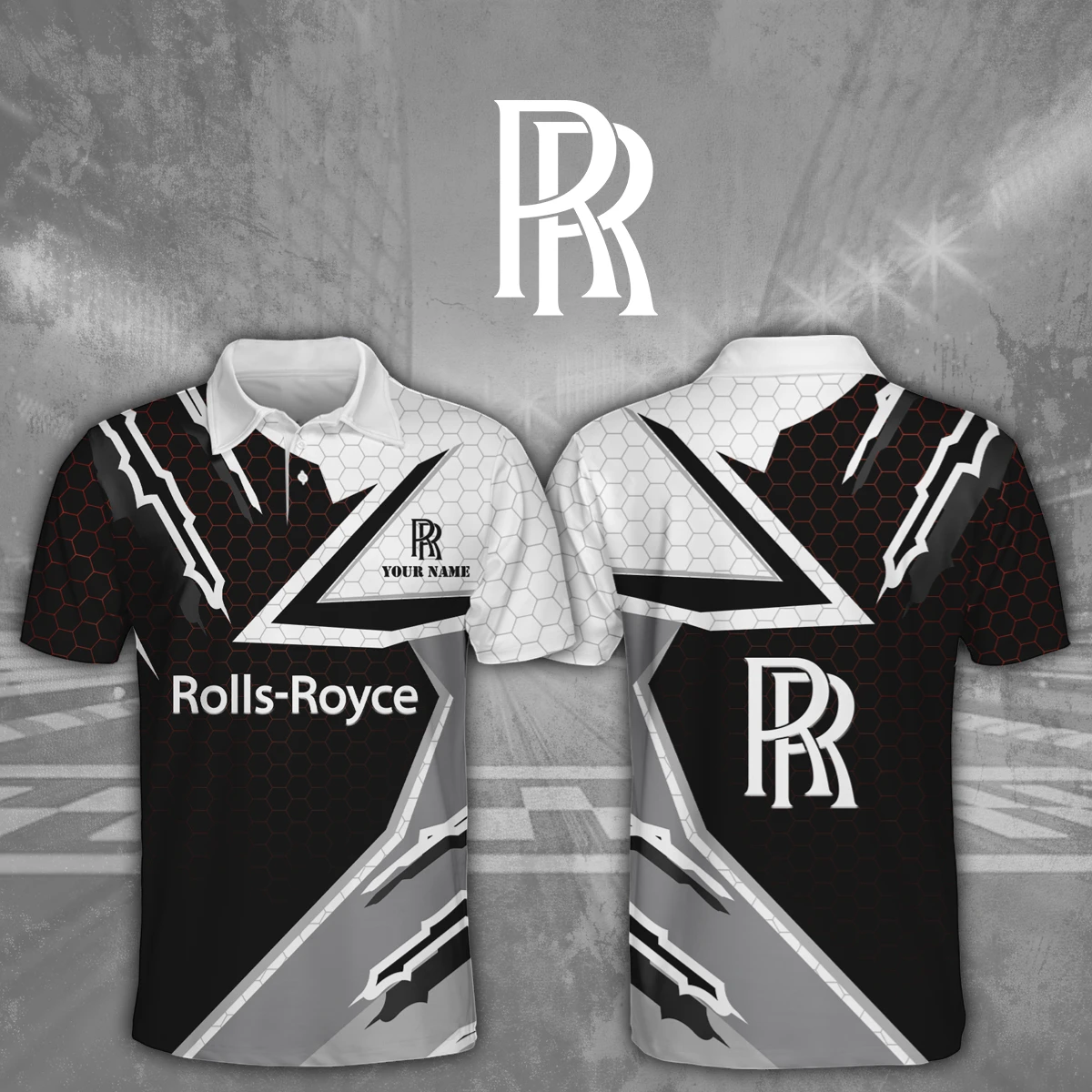 Rolls Royce 3D Polo Shirt Custom Your Name Rolls Royce 3D Polo Shirt Custom Your Name