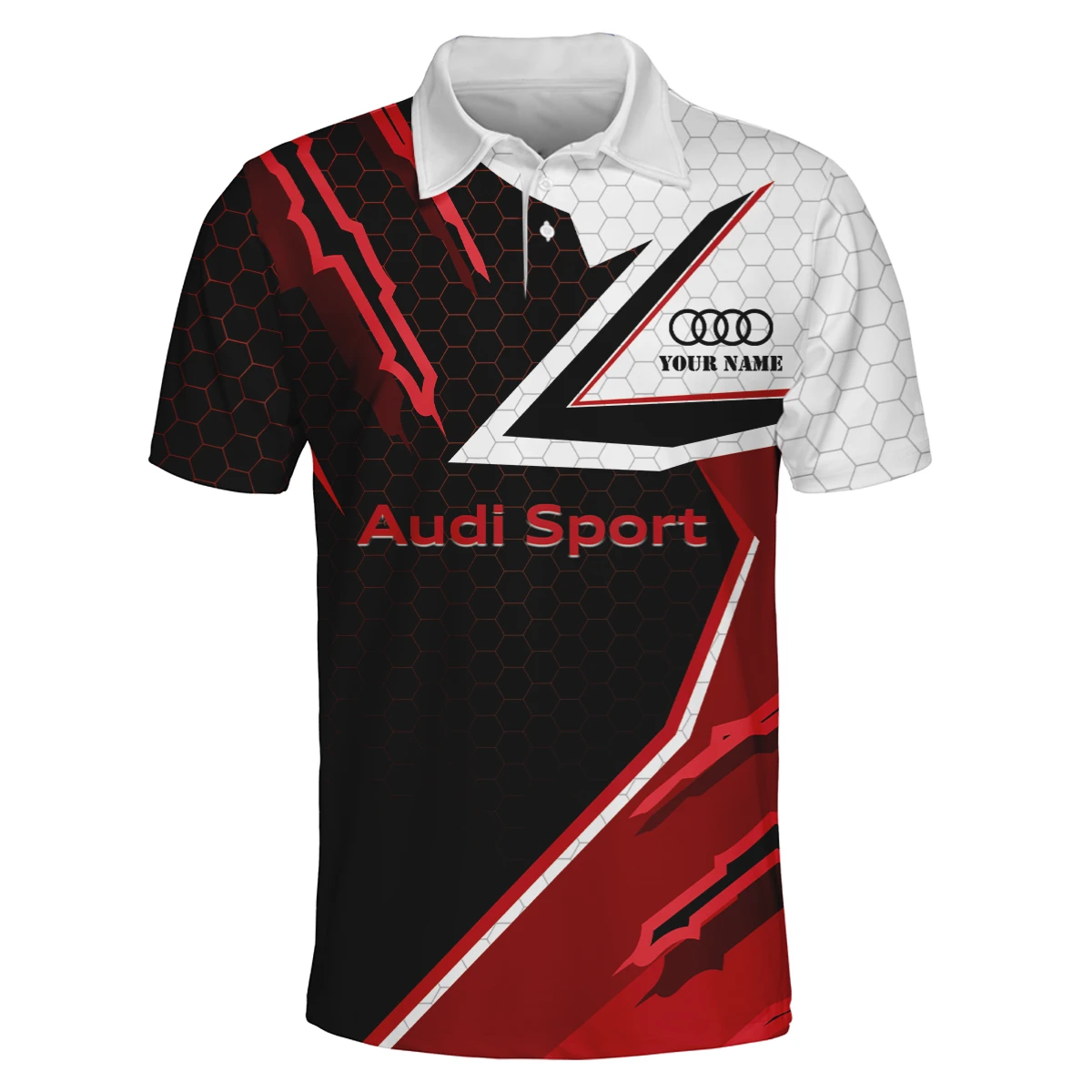Audi Sport Racing 3D Polo Shirt Custom Your Name Audi Sport Racing 3D Polo Shirt Custom Your Name
