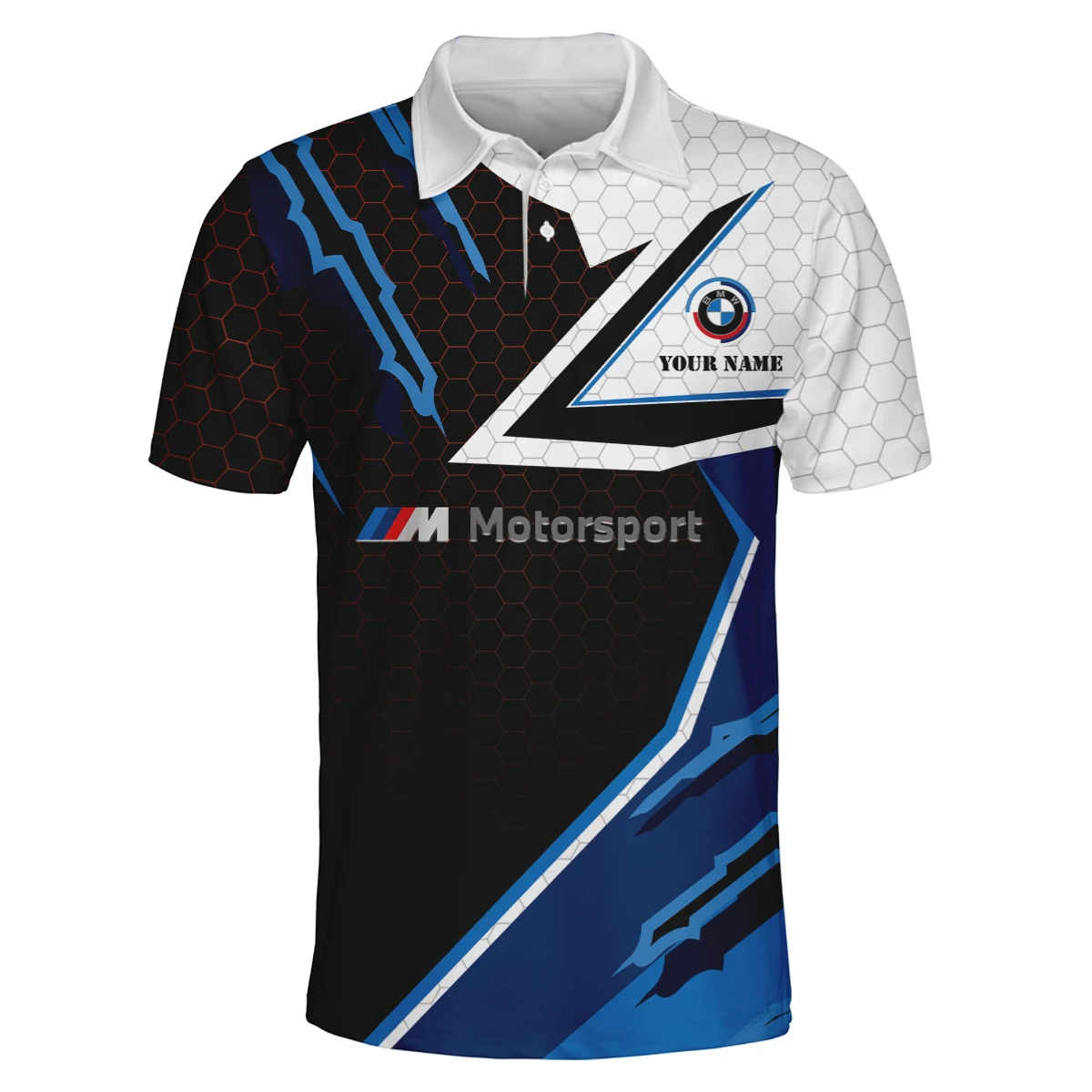 BMW M Motorsport Racing 3D Polo Shirt Custom Your Name BMW M Motorsport Racing 3D Polo Shirt Custom Your Name