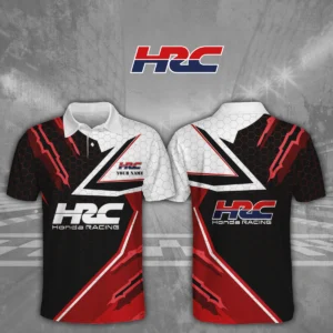 HRC Honda Racing 3D Polo Shirt Custom Your Name
