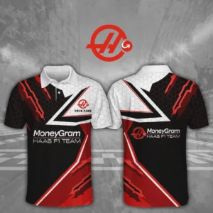 MoneyGram Haas F1 Team Racing 3D Polo Shirt Custom Your Name