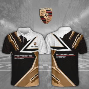Porsche Motorsport Racing 3D Polo Shirt Custom Your Name