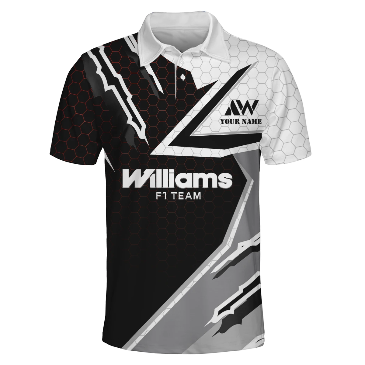 Williams Racing 3D Polo Shirt Custom Your Name Williams Racing 3D Polo Shirt Custom Your Name