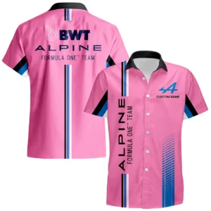 Alpine F1 Team Racing Hawaiian Shirt x Beach Shorts Full Set Custom Name