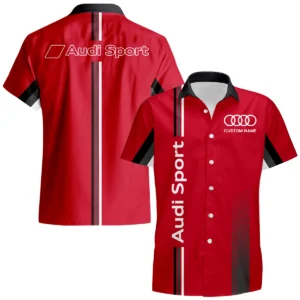 Audi Sport Racing Hawaiian Shirt x Beach Shorts Full Set Custom Name