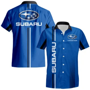 Subaru Hawaiian Shirt x Beach Shorts Full Set Custom Name