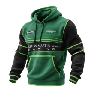 Aston Martin Racing Waffle Pullover Hoodie 3D Personalized Name