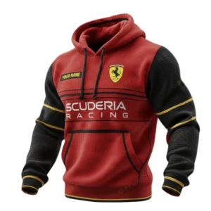 Scuderia Ferrari F1 Waffle Pullover Hoodie 3D Personalized Name