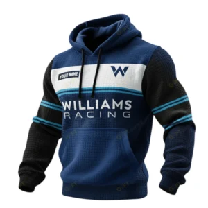 Williams Racing Waffle Pullover Hoodie 3D Personalized Name