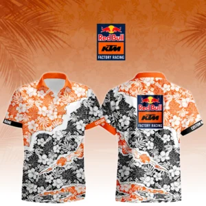 Red Bull KTM Factory Racing Hawaiian Shirt 2026 Limited Custom Name