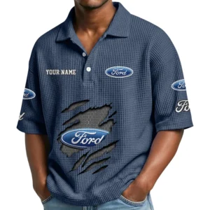 Ford Waffle Polo Shirt Custom Your Name