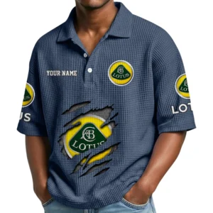 Lotus Cars Waffle Polo Shirt Custom Your Name