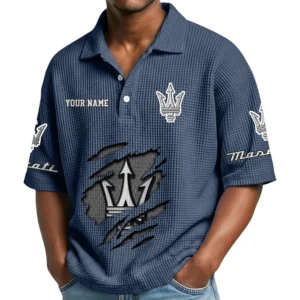 Maserati Waffle Polo Shirt Custom Your Name