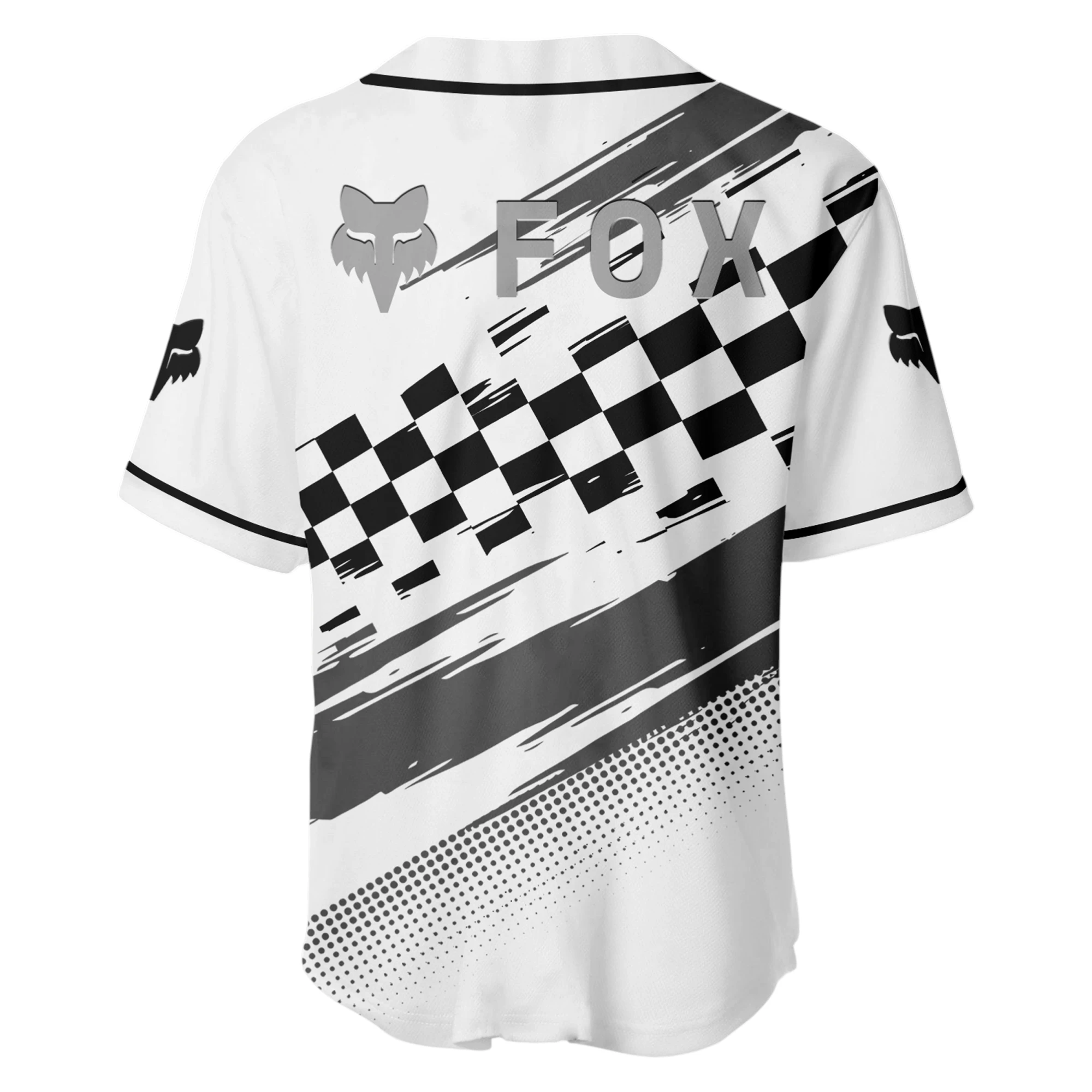 Classic Racer Baseball Jersey, Lightweight Comfort Button Up TFSY63BJ3D005 – White – TEEFAVOS Classic Racer Baseball Jersey, Lightweight Comfort Button Up TFSY63BJ3D005 – White – TEEFAVOS