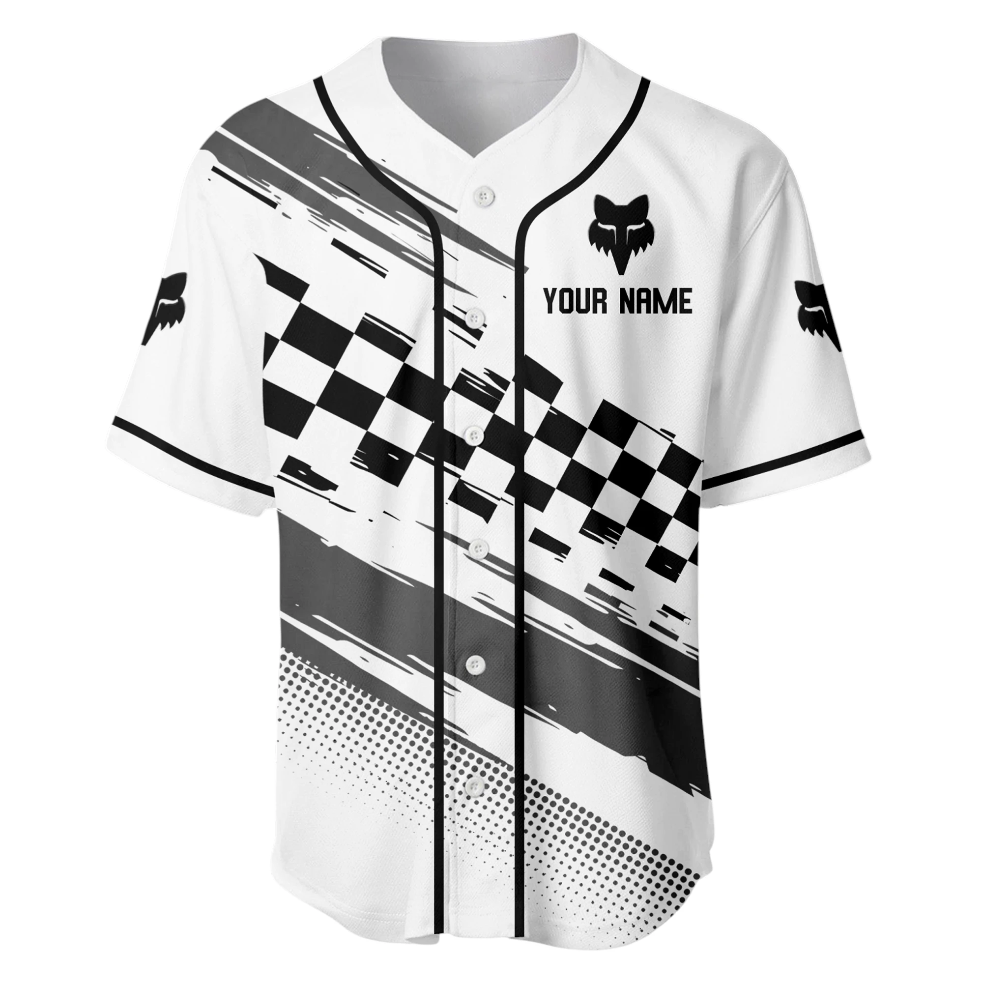 Classic Racer Baseball Jersey, Lightweight Comfort Button Up TFSY63BJ3D005 – White – TEEFAVOS Classic Racer Baseball Jersey, Lightweight Comfort Button Up TFSY63BJ3D005 – White – TEEFAVOS