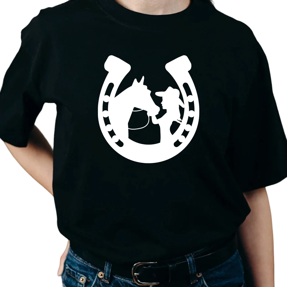 Horseshoe Cowgirl TShirt – Black – TEEFAVOS Horseshoe Cowgirl TShirt – Black – TEEFAVOS