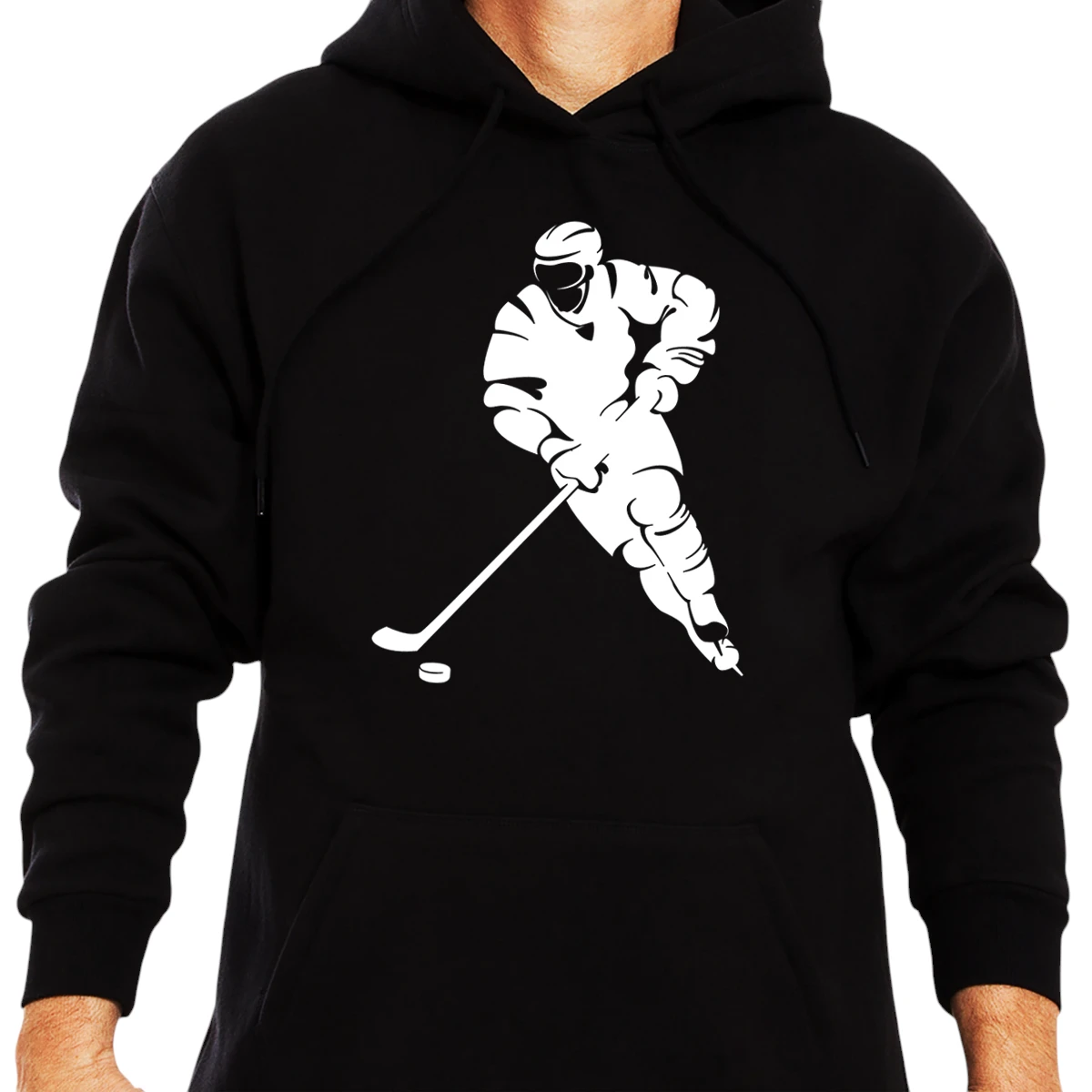 I Love Playing Hockey Hoodie – Black I Love Playing Hockey Hoodie – Black