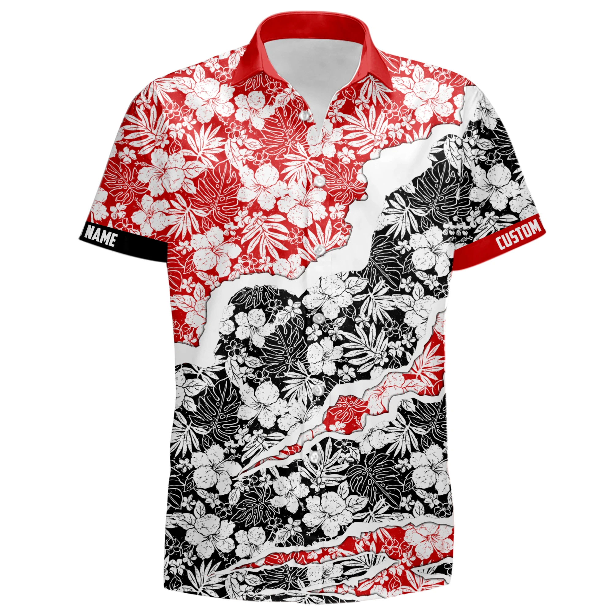 Motocross Hawaiian Shirt, Casual Shirt Button Up TFSY7HW035 – Red Black – TEEFAVOS Motocross Hawaiian Shirt, Casual Shirt Button Up TFSY7HW035 – Red Black – TEEFAVOS