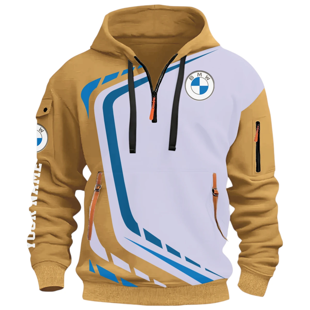 Off-Road Sedan Half Zip Hoodie, Casual Hoodie Multi Pocket TFSY26QZ3H044 – Khaki – TEEFAVOS Off-Road Sedan Half Zip Hoodie, Casual Hoodie Multi Pocket TFSY26QZ3H044 – Khaki – TEEFAVOS