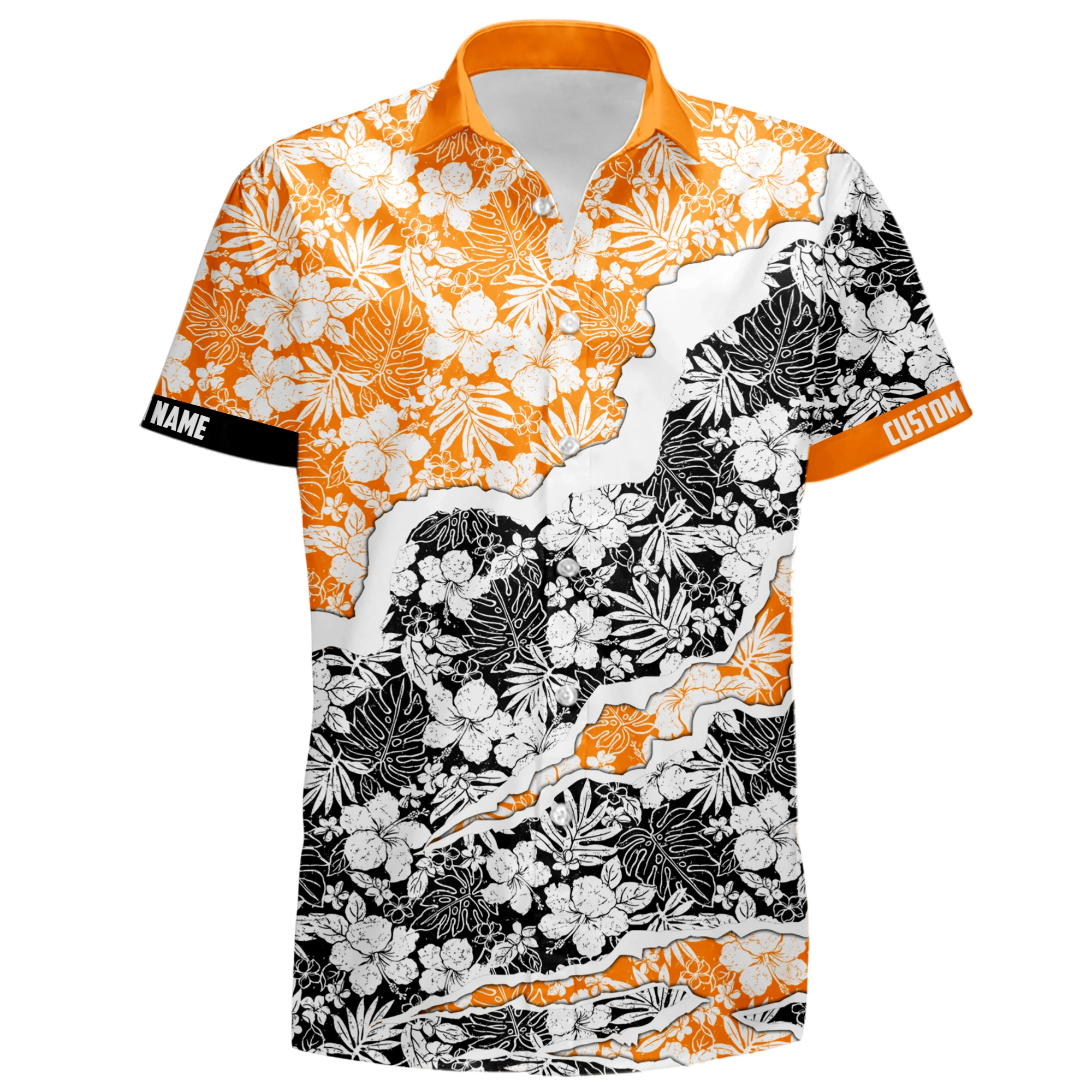 Performance Road Race Hawaiian Shirt, Casual Shirt Button Up TFSY7HW042 – Orange Black – TEEFAVOS Performance Road Race Hawaiian Shirt, Casual Shirt Button Up TFSY7HW042 – Orange Black – TEEFAVOS