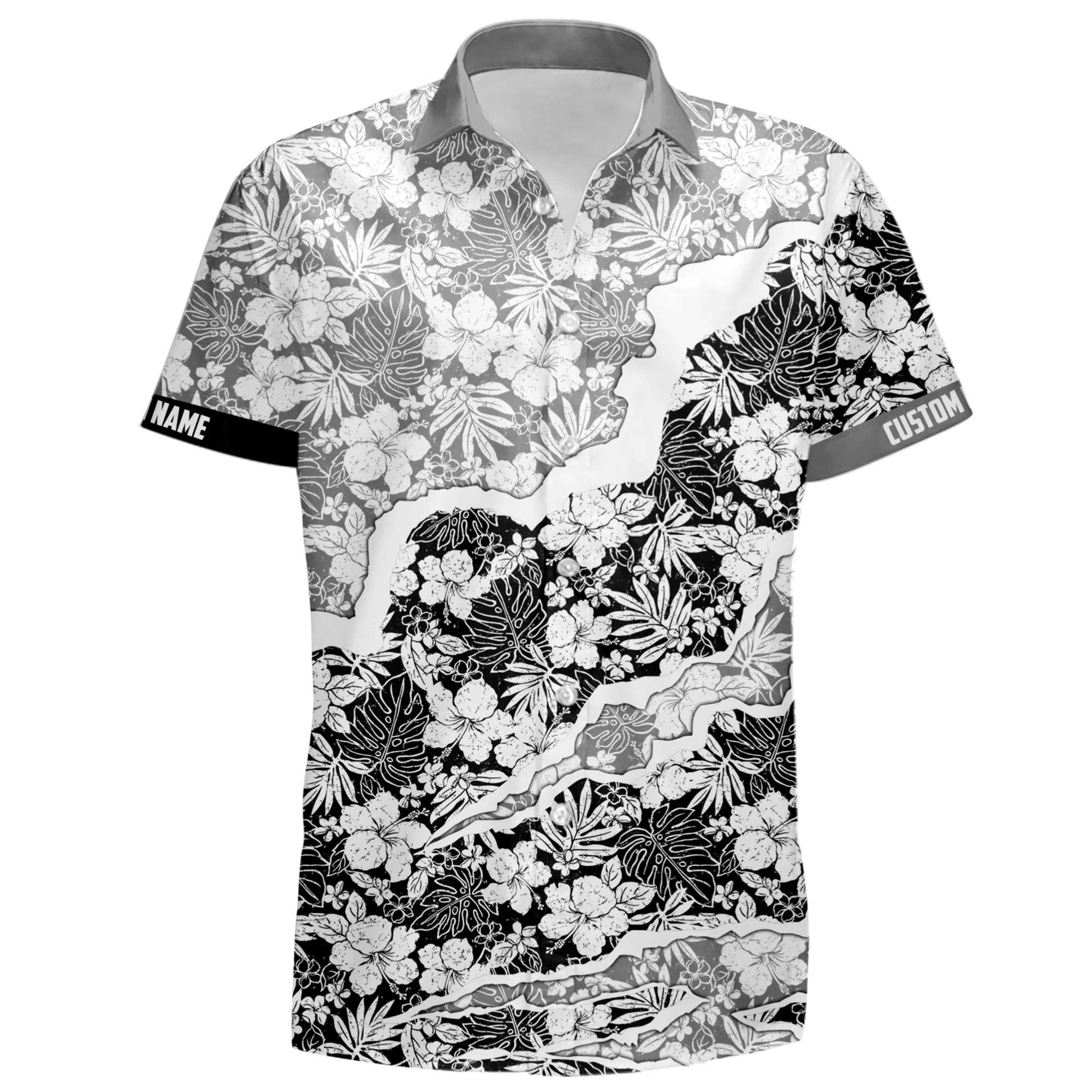 Sport Automotive Hawaiian Shirt, Casual Shirt Button Up TFSY7HW019 – Grey Black – TEEFAVOS Sport Automotive Hawaiian Shirt, Casual Shirt Button Up TFSY7HW019 – Grey Black – TEEFAVOS