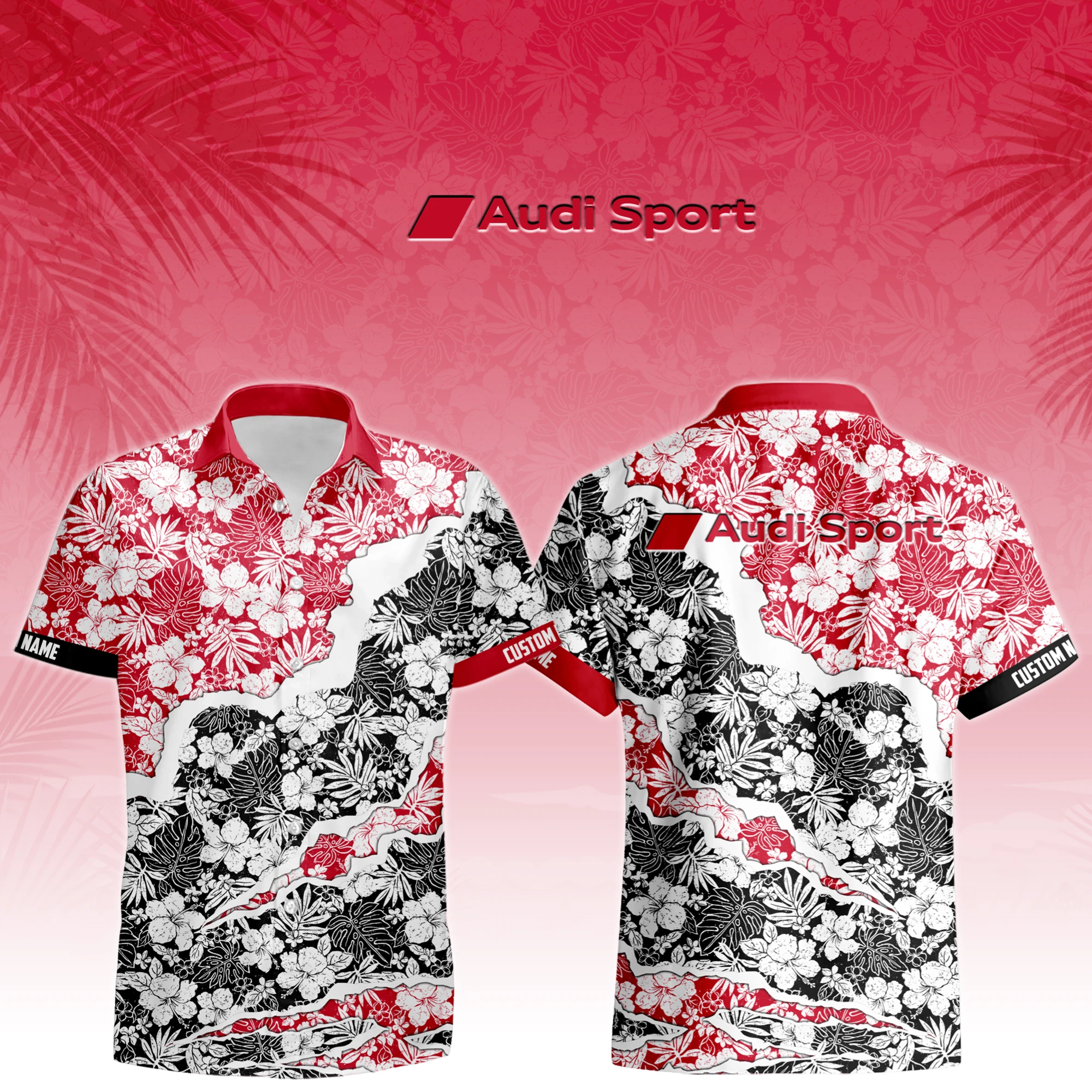 Sports Sedan Hawaiian Shirt, Casual Shirt Button Up TFSY7HW026 – Red Black – TEEFAVOS Sports Sedan Hawaiian Shirt, Casual Shirt Button Up TFSY7HW026 – Red Black – TEEFAVOS