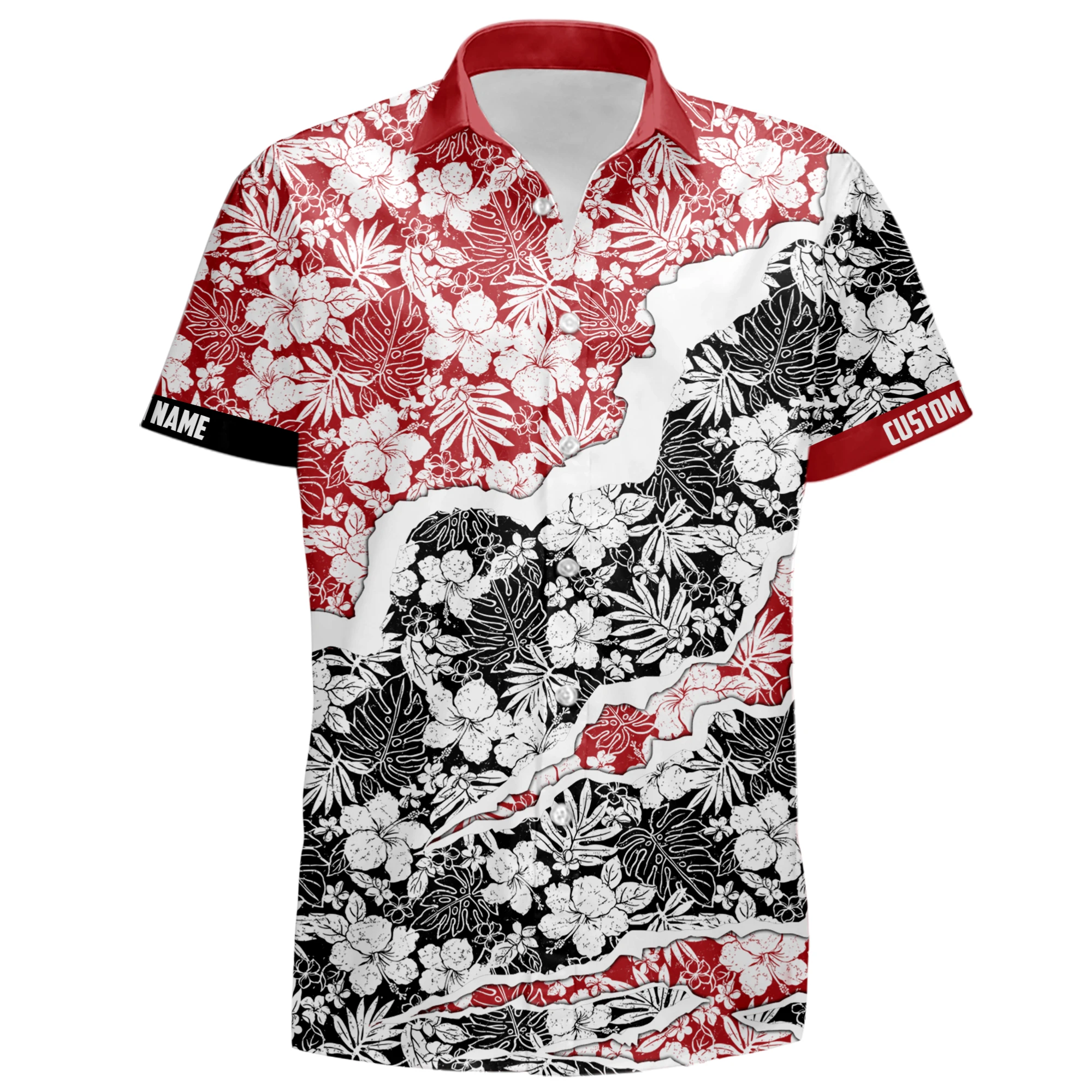 SUV Hawaiian Shirt, Casual Shirt Button Up TFSY7HW004 – Red Black – TEEFAVOS SUV Hawaiian Shirt, Casual Shirt Button Up TFSY7HW004 – Red Black – TEEFAVOS