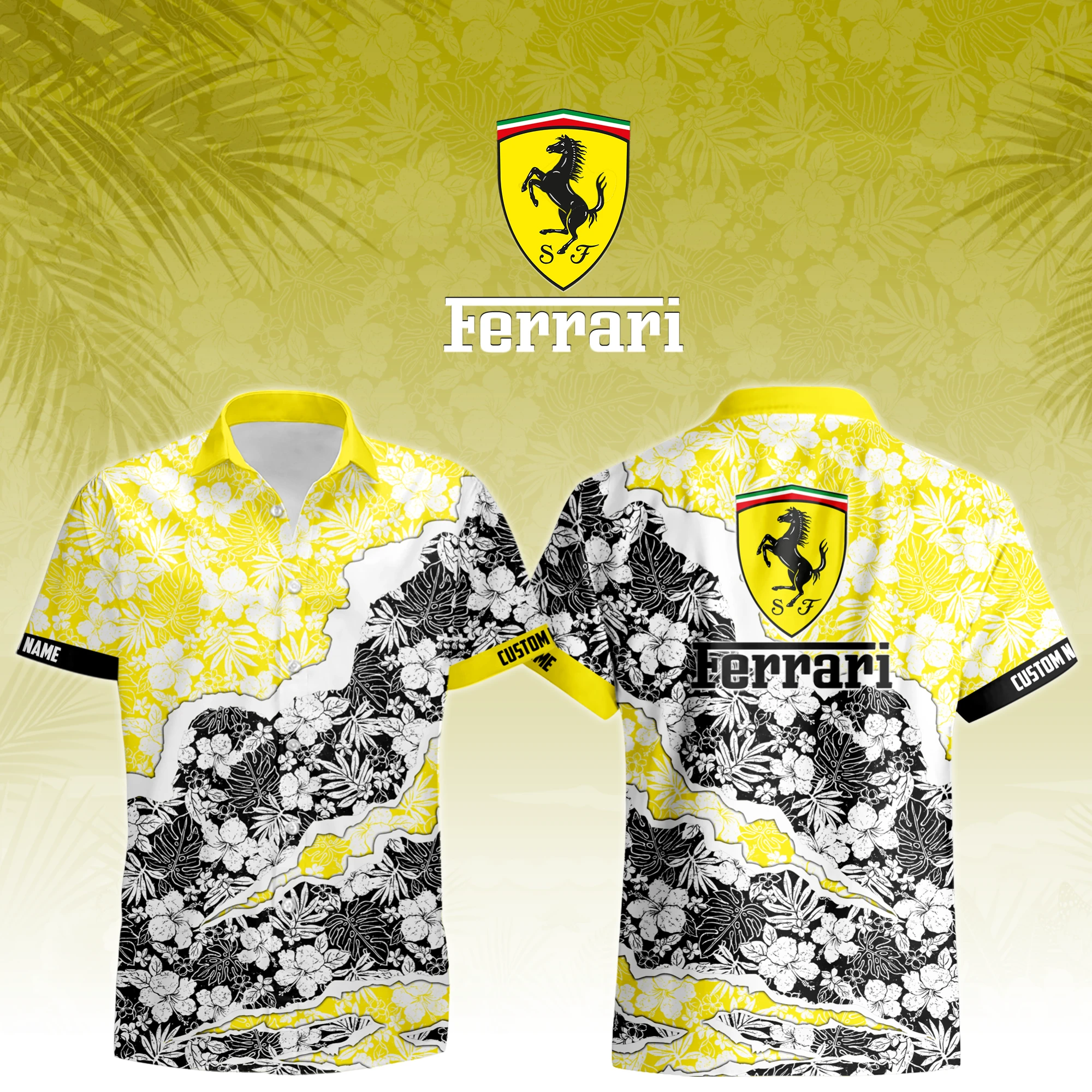 Ultra Sport Vehicle Hawaiian Shirt, Casual Shirt Button Up TFSY7HW006 – Yellow Black – TEEFAVOS Ultra Sport Vehicle Hawaiian Shirt, Casual Shirt Button Up TFSY7HW006 – Yellow Black – TEEFAVOS