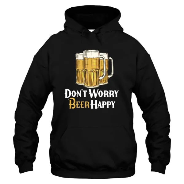 Don't Worry Beer Happy Hoodie - Black