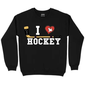 I Love Hockey Sweatshirt - Black