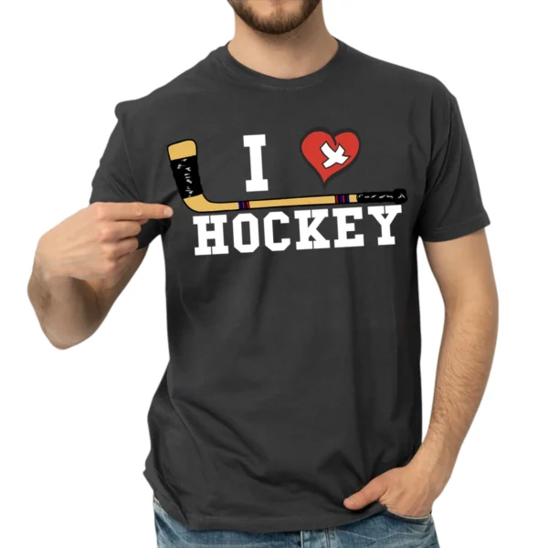 I Love Hockey TShirt - DarkGrey