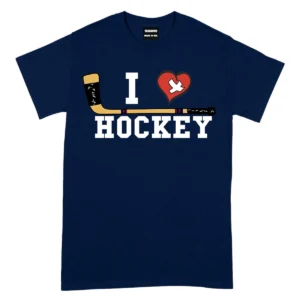 I Love Hockey TShirt - Navy
