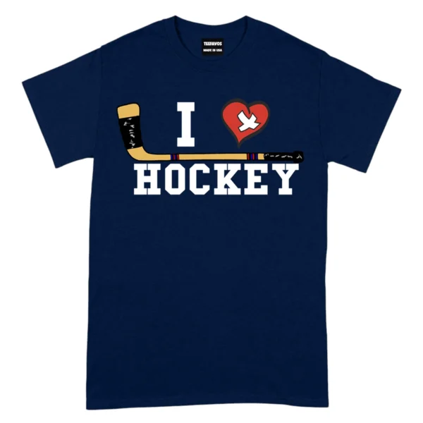 I Love Hockey TShirt - Navy