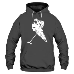 I Love Playing Hockey Hoodie - DarkGrey