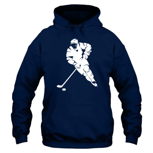I Love Playing Hockey Hoodie - Navy
