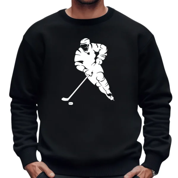 I Love Playing Hockey Sweatshirt - Black