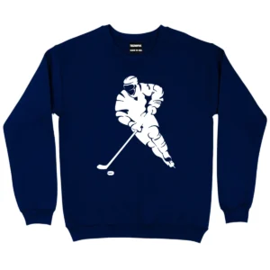 I Love Playing Hockey Sweatshirt - Navy
