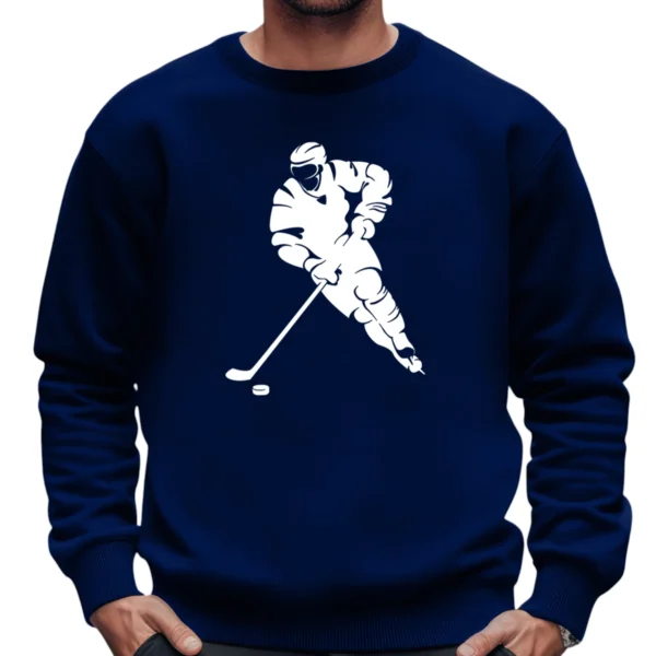 I Love Playing Hockey Sweatshirt - Navy