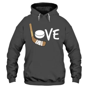 Love Hockey Hoodie - DarkGrey